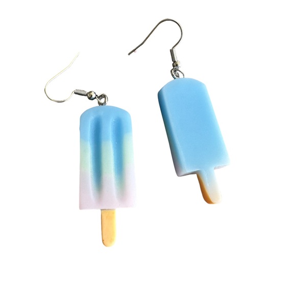 Resin Popsicle Shaped Drop Earrings - Picture 3 of 5